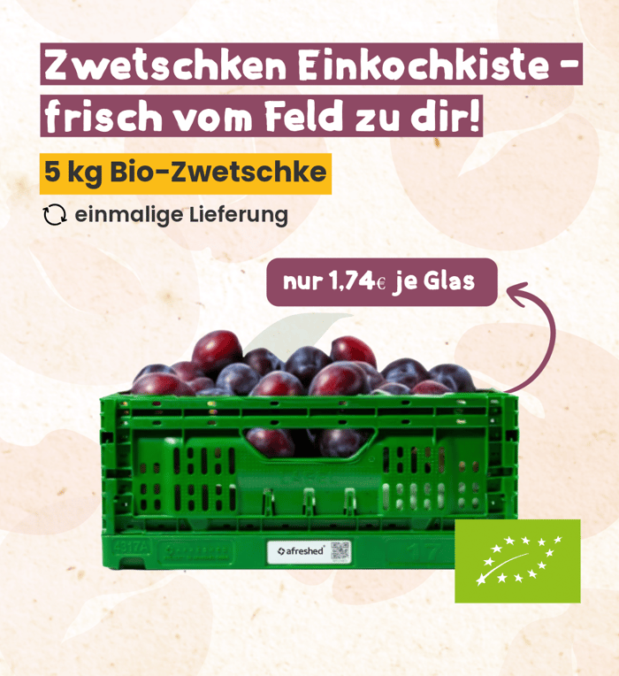 2kg Bio-Zwetschken Einkochkiste Basisartikel